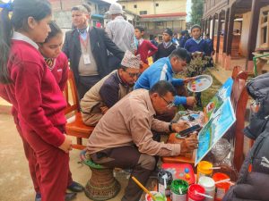 कलामय शताब्दी घर, क्यानभासमा पोखिए कलाकार