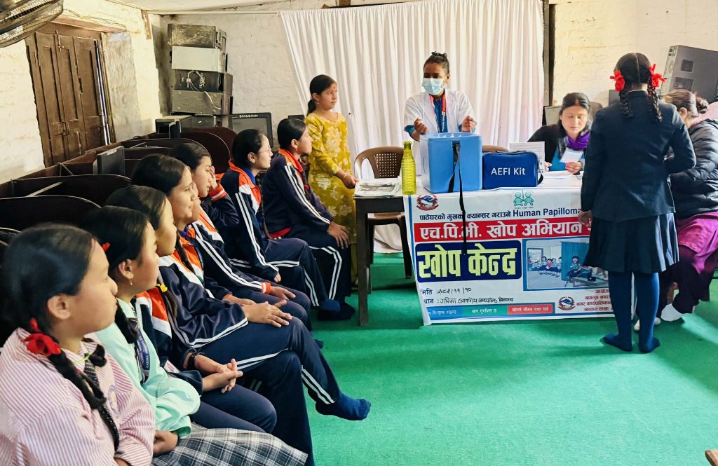 बागलुङ नगरपालिकामा ‘एचपिभी’ खोप अभियान सुरु