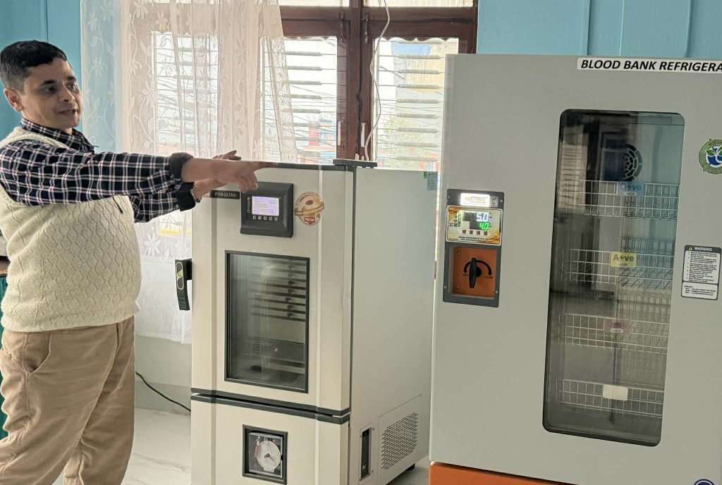 बागलुङमा सेतो रगत बनाउने उपकरण संचालनमा