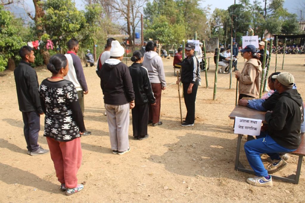 बागलुङमा नमुना मतदान अभ्यास