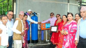 कालिका मन्दिरमा शर्मा दम्पतीद्वारा युरोगार्ड सहयोग