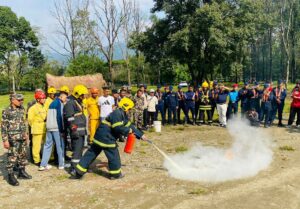 पोखरामा आगलागीजन्य विपद् उद्धार अभ्यास